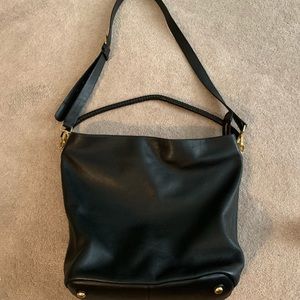 Cole Haan Black Leather Bucket Tote